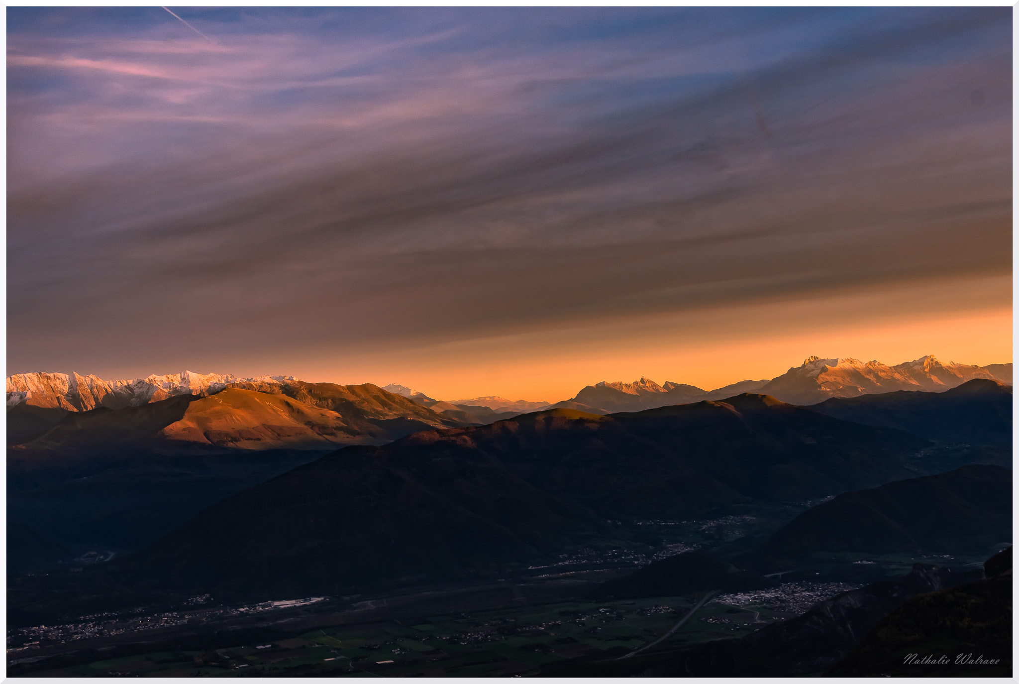 paysage de coucher de soleil